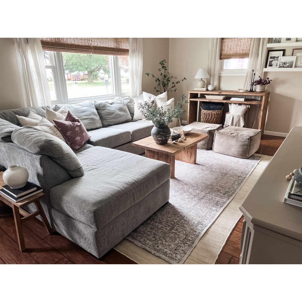 Hauteloom Rectangle Area Rug   Beige