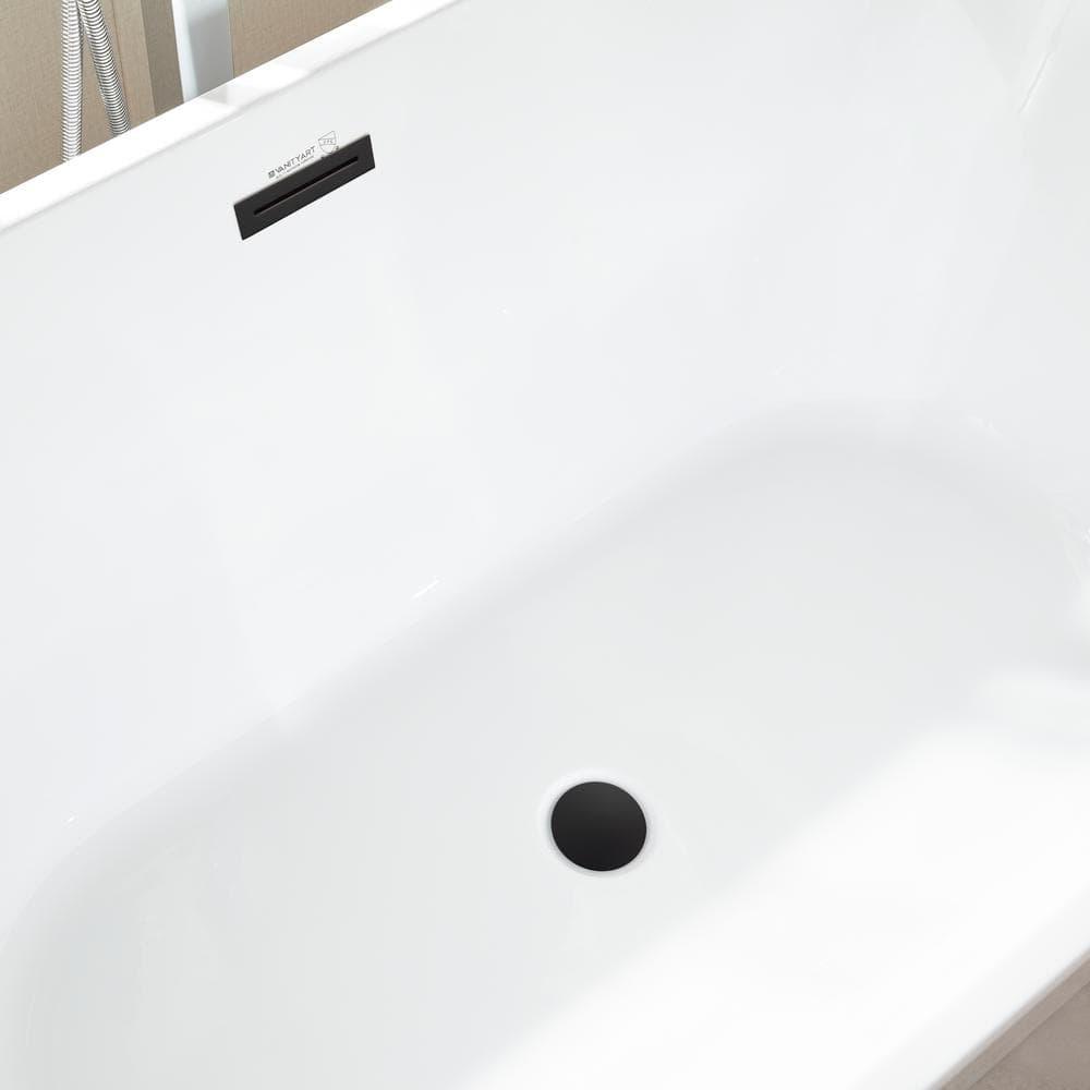 Iris 59" x 30" Freestanding Soaking Acrylic Bathtub