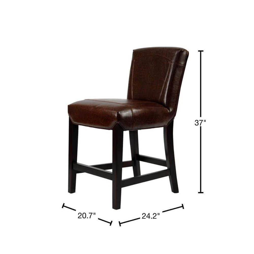 Ken Counter Stool - HUD8202 - Brown - Safavieh