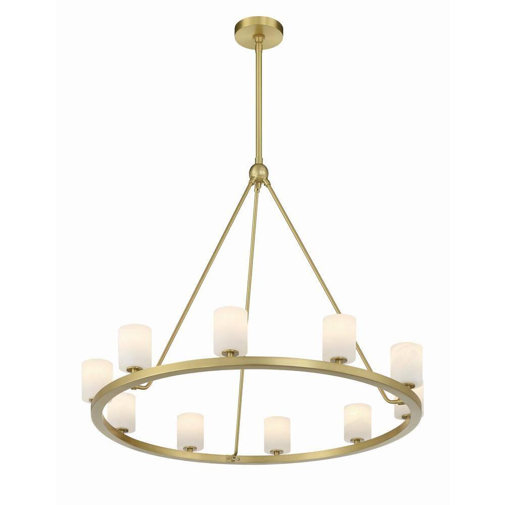 Crystorama Lighting Aragon 10 - Light Chandelier in  Soft Brass