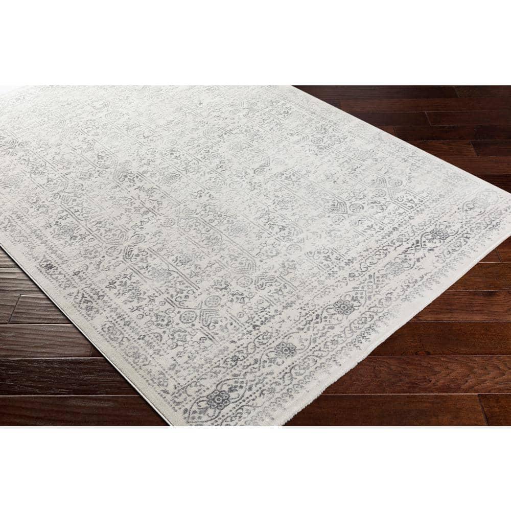 Livabliss Roma Vintage Oriental Area Rug,5'3" x 7'1",Cream/Grey