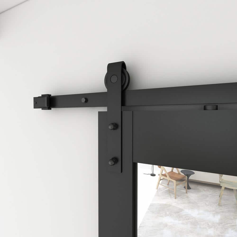 Calhome Sliding Mirror Barn Door with Hardware Kit and Door Handle