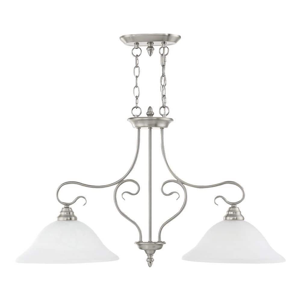 Livex Lighting Coronado 2 - Light Island Pendant Light in  Brushed Nickel