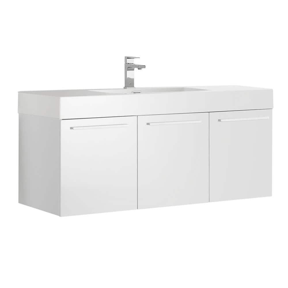Vista 47" Wall-Mounted Single Sink Bathroom Vanity Set