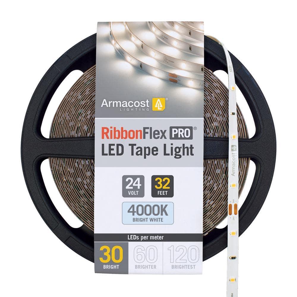 Armacost Lighting RibbonFlex Pro, 24V, 4000K, 30LEDs/M, IP20, 10M Under Cabinet Strip Light 154250
