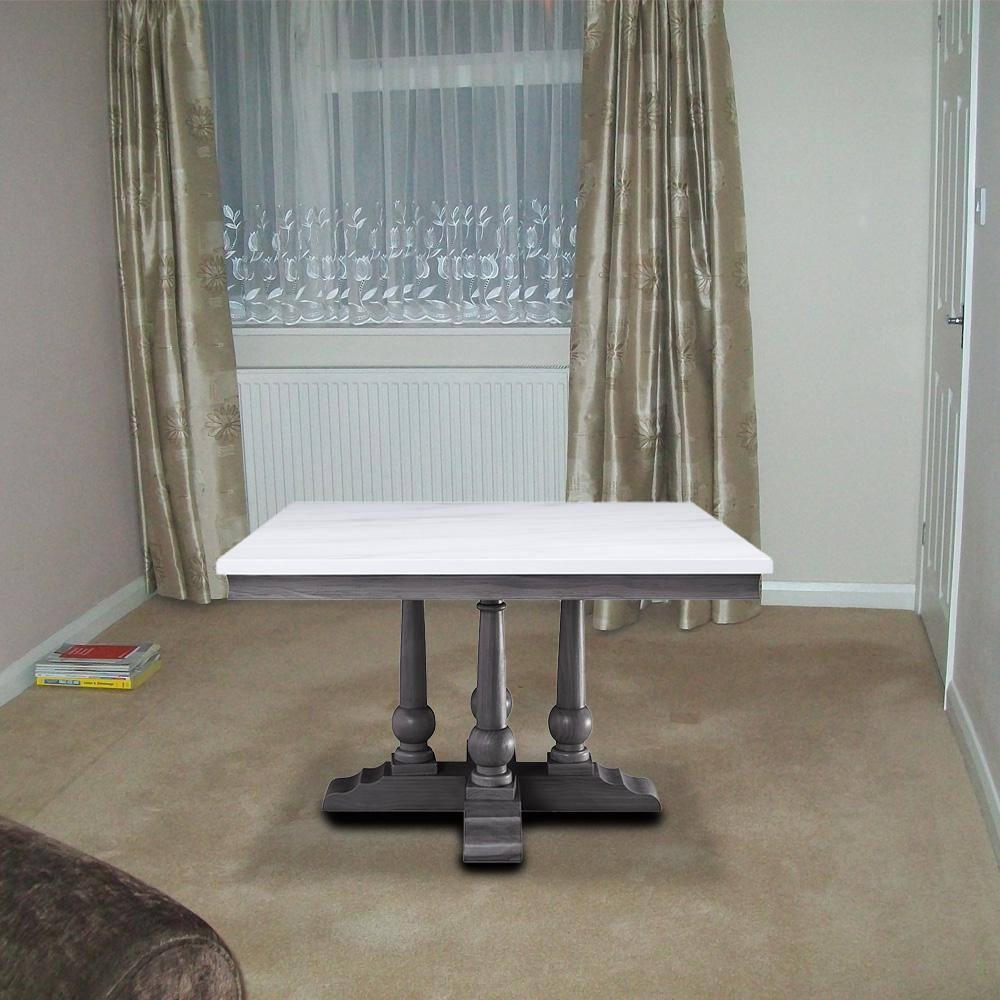 Faux Marble Top Dining Table