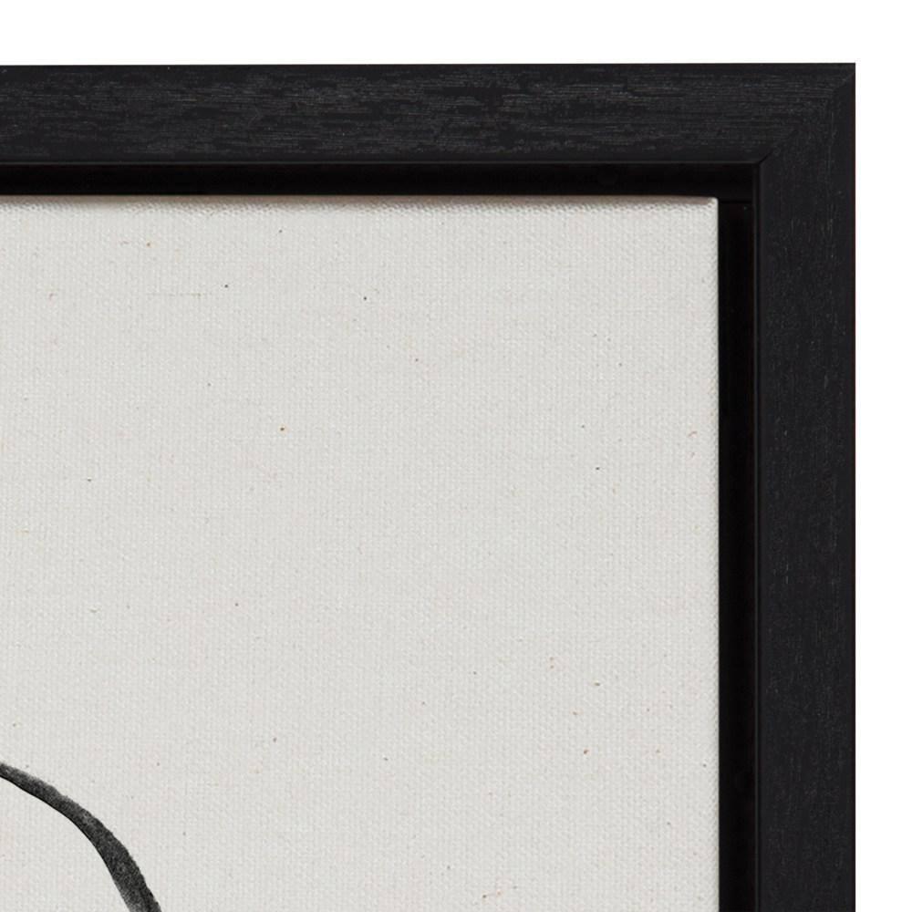 18" x 24" (Set of 2) Sylvie Modern Circles and Going in Circles by Framed Wall Canvas Set Black - Kate & Laurel All Things Decor