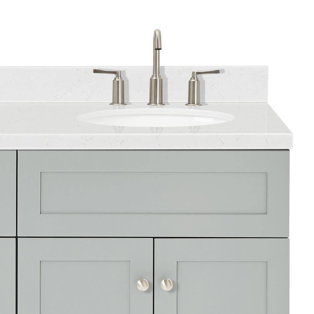 Ariel F072dcqovo Hamlet 72" Free Standing Double Basin Vanity Set - Grey