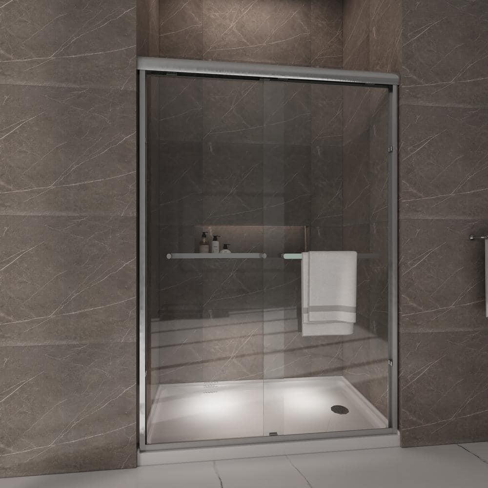 CKB 60 in. L x 32 in. W Right Drain Shower Base, Single Threshold Shower Pan with Slip Resistant Textured Surface, White