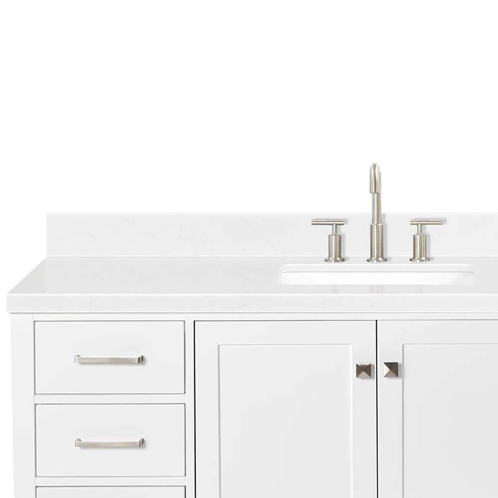 Ariel A060scqrvo Cambridge 60" Free Standing Single Basin Vanity Set - White
