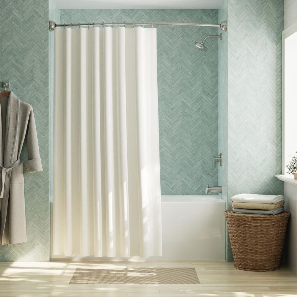 Water Repellent Fabric Shower Curtain Liner, White - Zenna Home