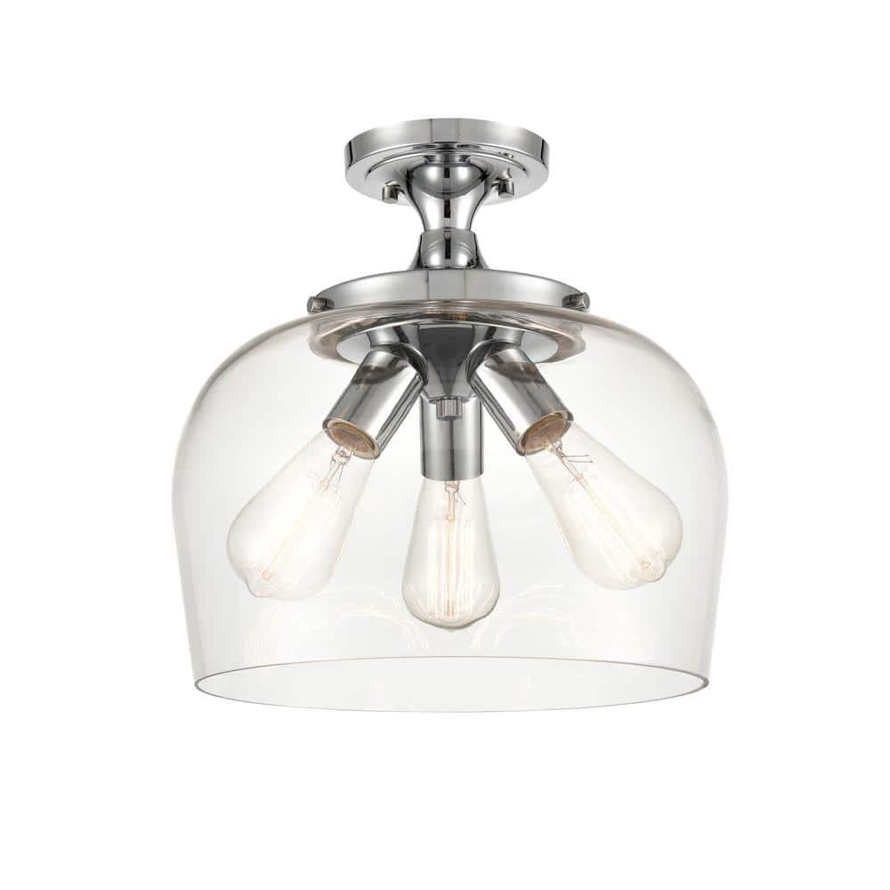 Three Posts™ Cromkill Glass Semi Flush Mount