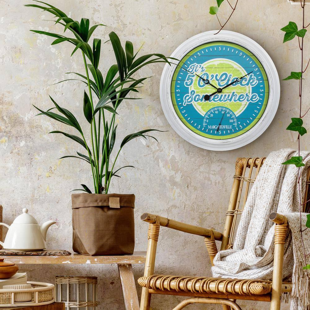 La Crosse Technology Margaritaville 5 O'clock Somewhere 15.75" Wall Clock