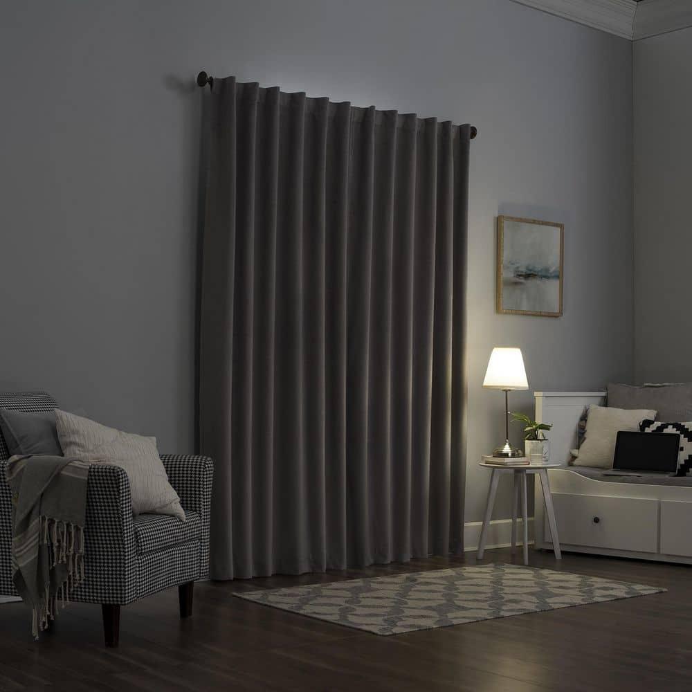 Sun Zero Velvet Noise Reducing Thermal Extreme 100% Blackout Back Tab Curtain Panel