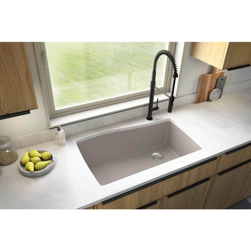 Karran Karran Undermount Quartz Composite 33-1/2'' X 21'' Single Bowl Kitchen Sink QU-722-CN