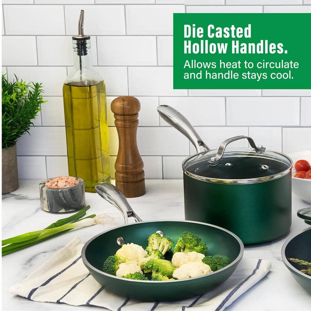 Granitestone Blue 20 Piece Aluminum Non Stick Cookware & Bakeware Set with Ultra Nonstick Surface, Oven & Dishwasher Safe