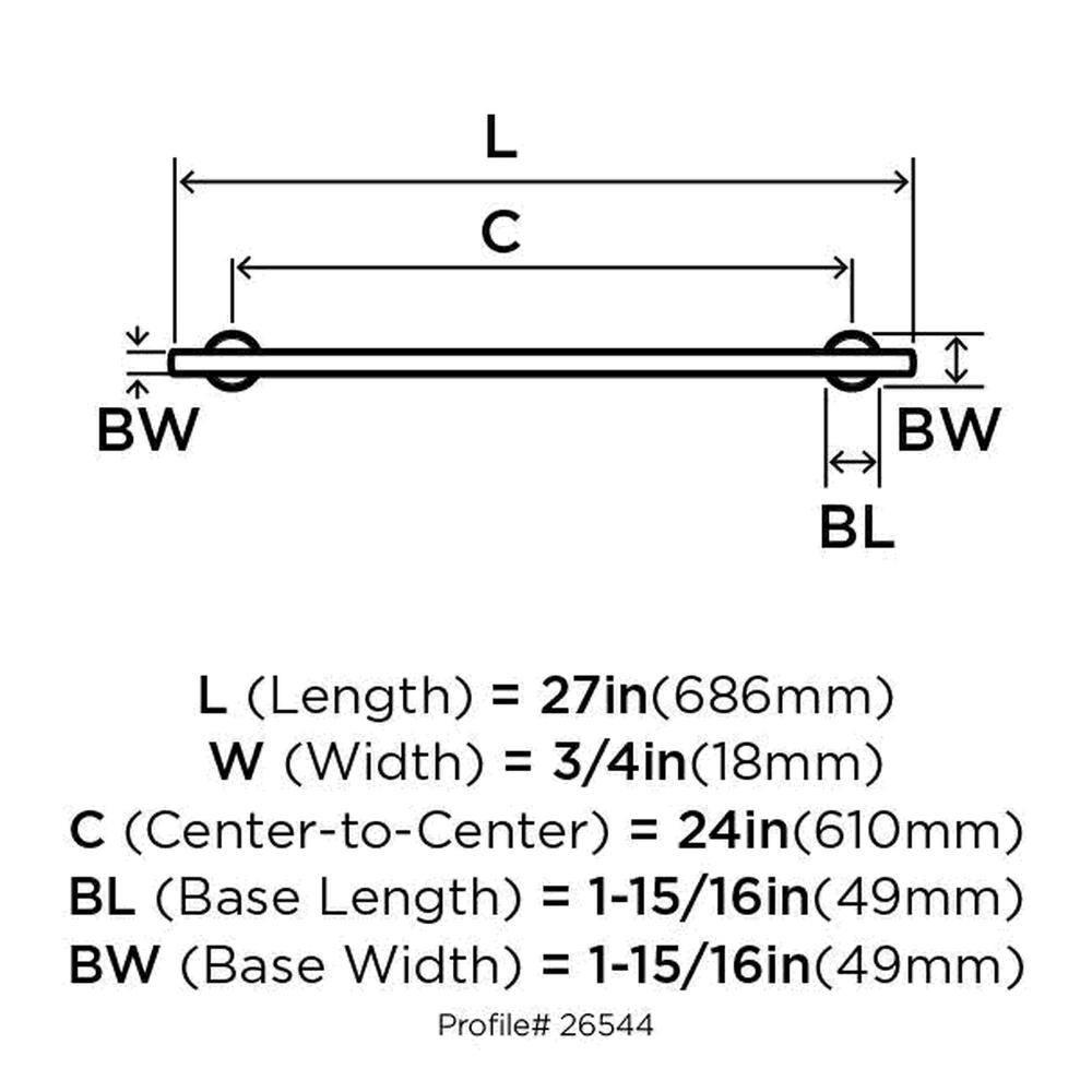 Arrondi™ 27" Wall Mounted Towel Bar