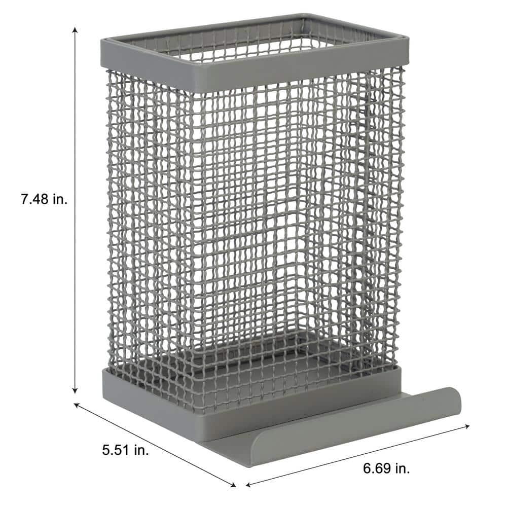 Kitchen Details Industrial Collection Tablet and Utensil Holder in Grey