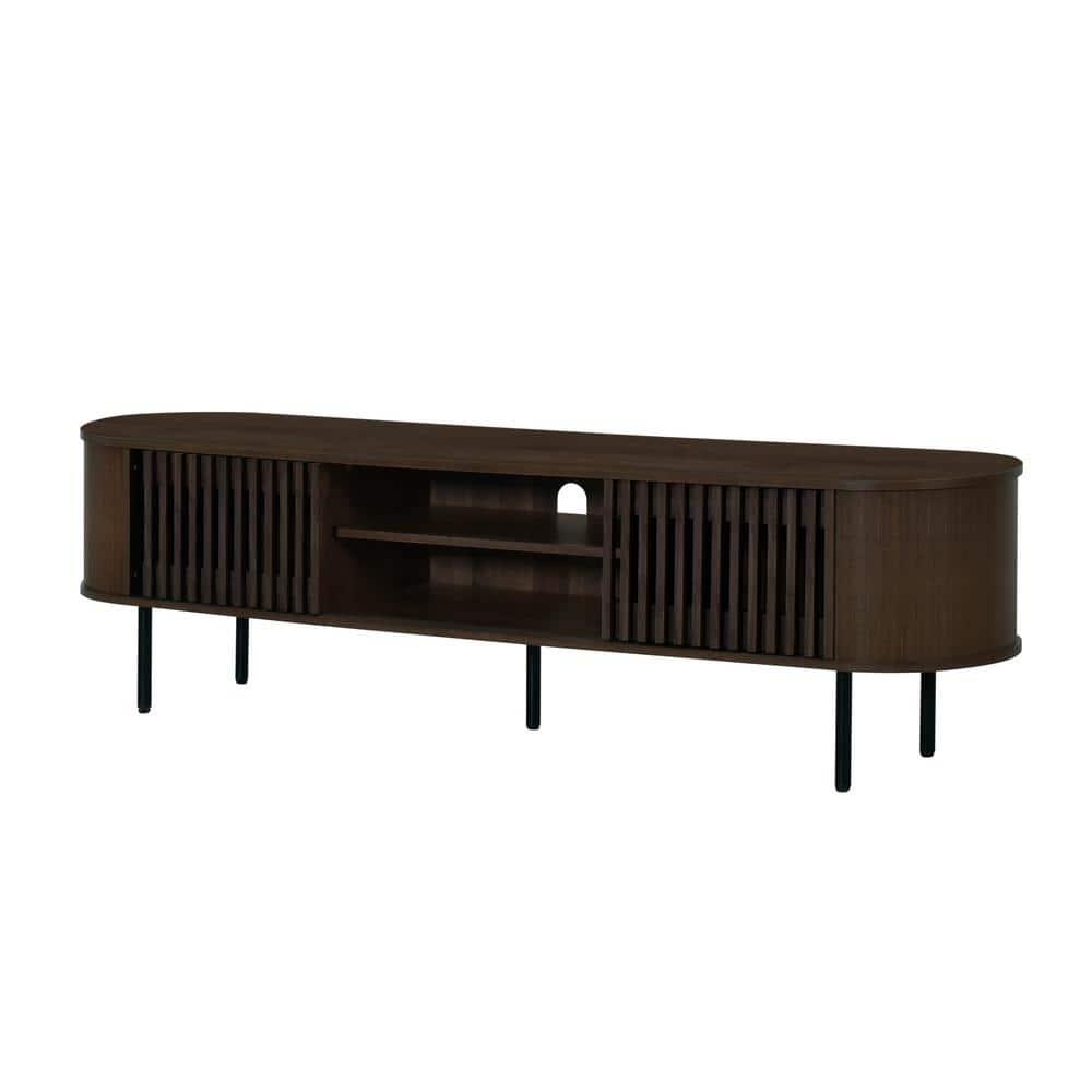New Classic Furniture, Brax Walnut TV Stand, Brown