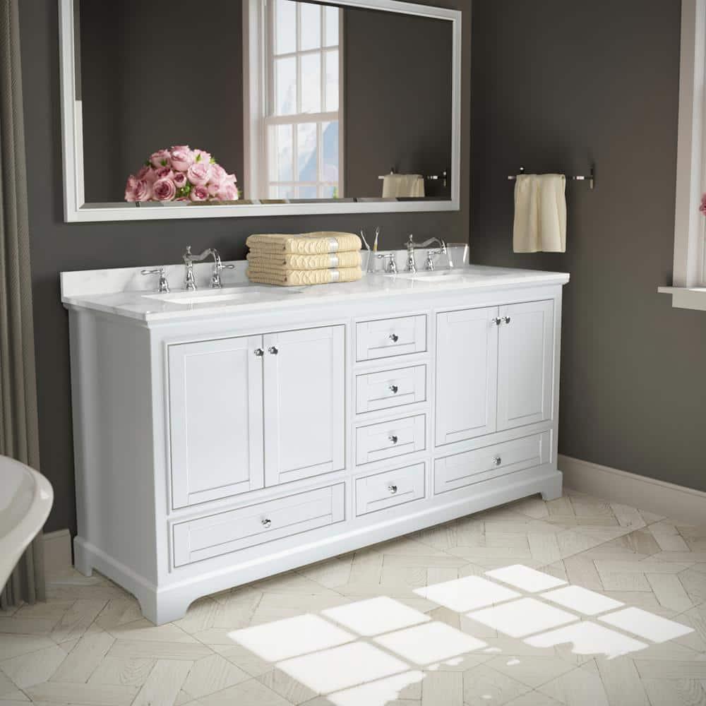 Wyndham Collection Deborah 71" Double Bathroom Vanity Base Only