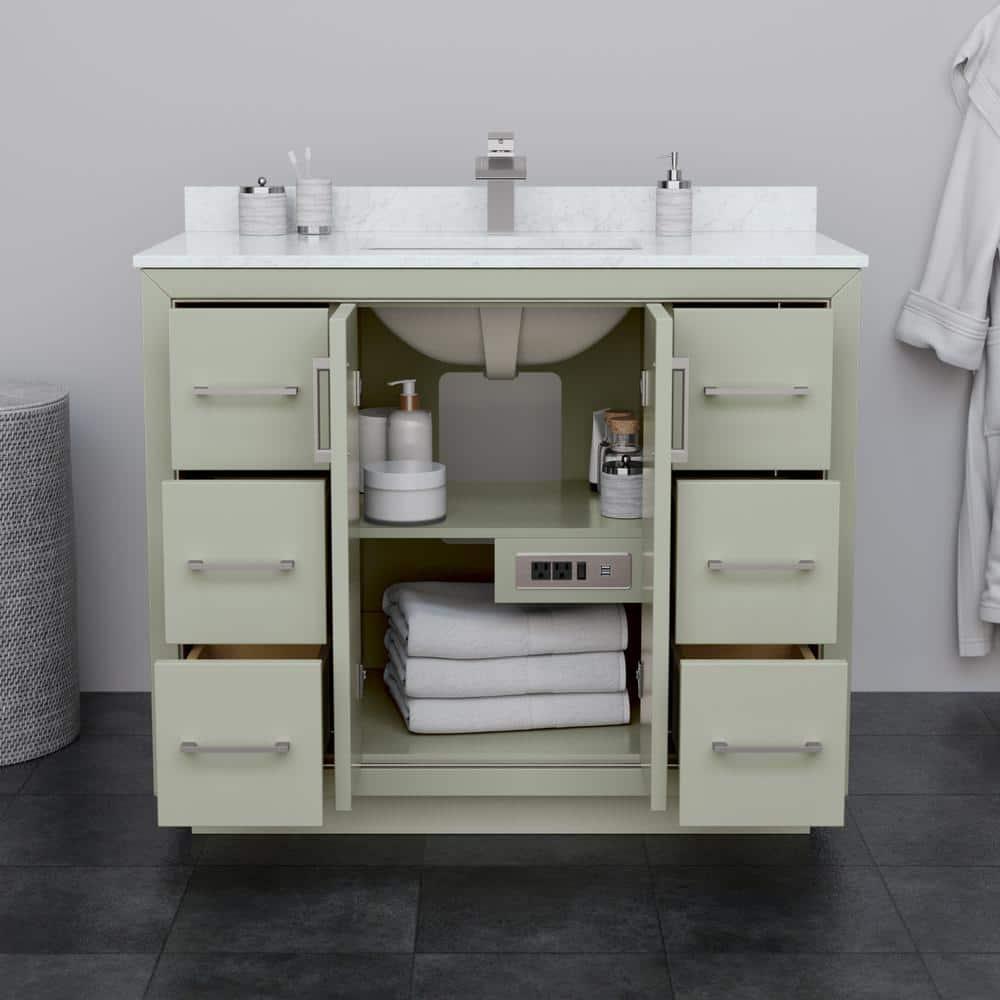 Wyndham Collection Icon 59.25" Single Bathroom Vanity Base and Mirror Only