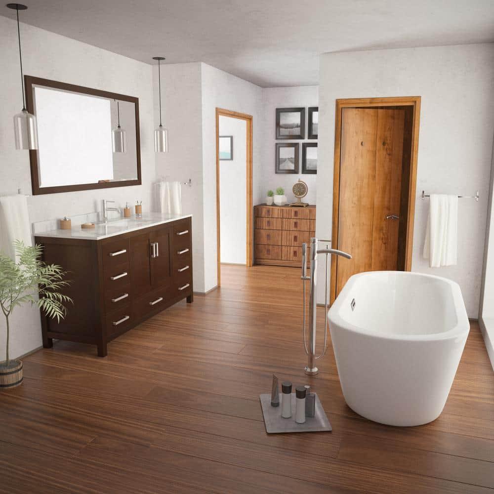 Wyndham Collection Sheffield 59" Freestanding Single Vanity Base Only