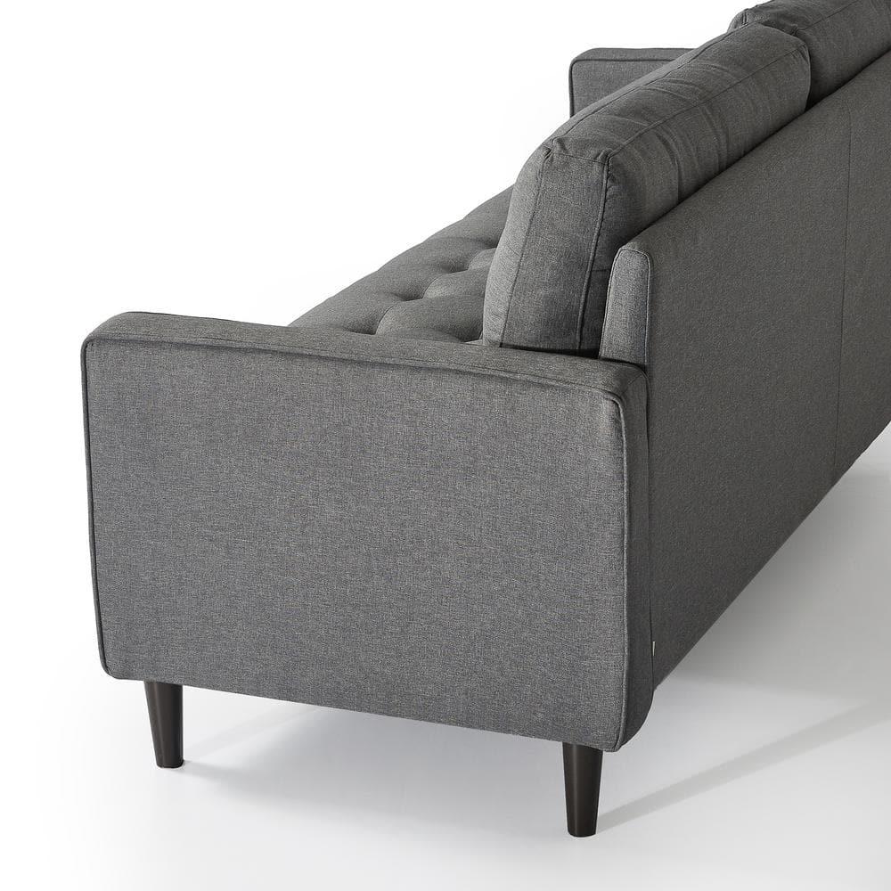52" Benton Loveseat Sofa Dark Gray - Zinus