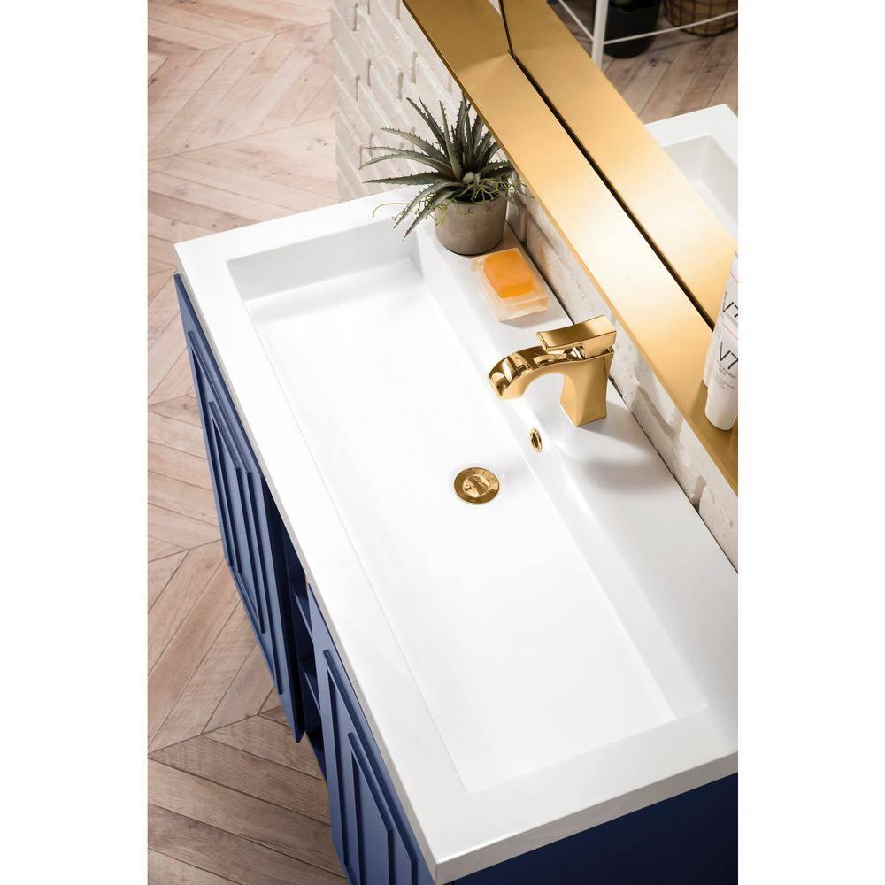 Alicante 39.5'' Single Bathroom Vanity with Solid Surface Top