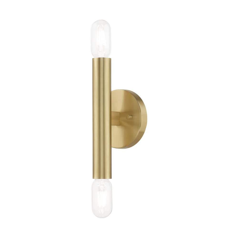 Livex Lighting Copenhagen 2 - Light Wall Light in  Satin Brass