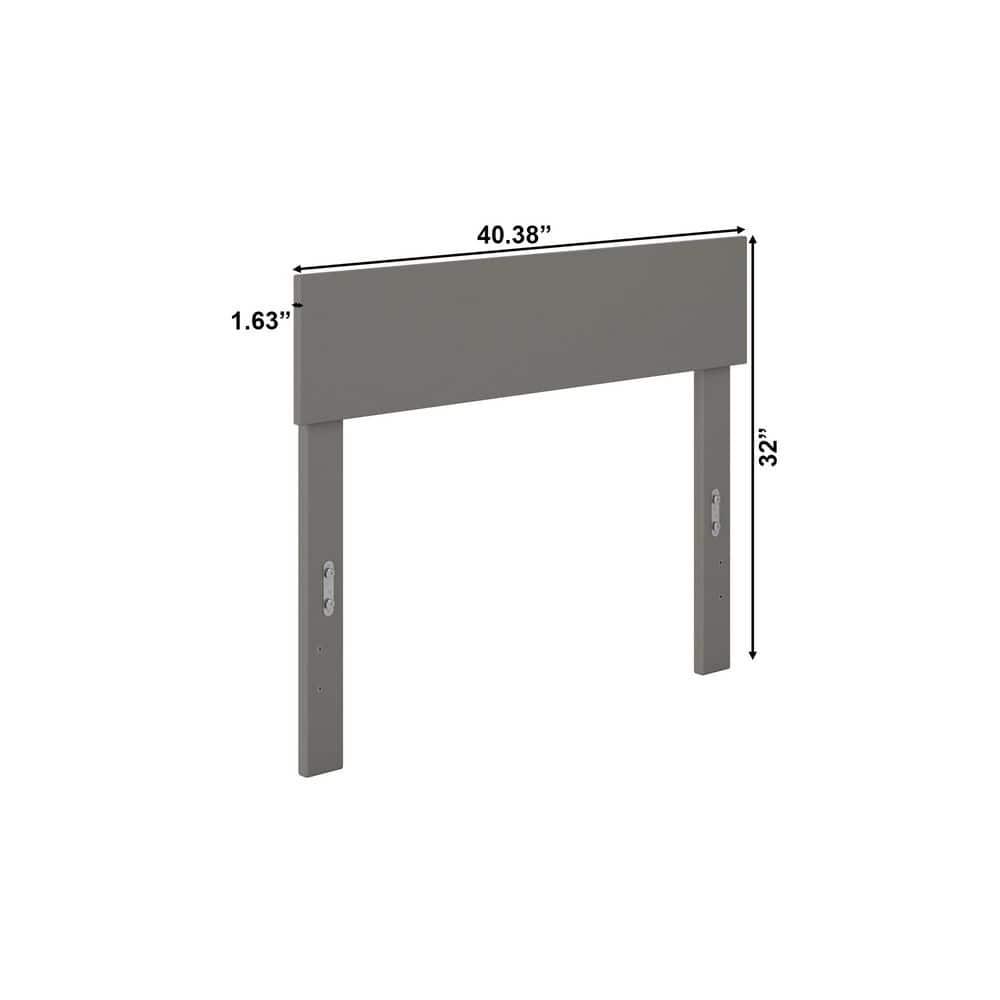 Twin Boston Headboard Gray - AFI: Solid Wood, Modern Design, Unupholstered, 32" High
