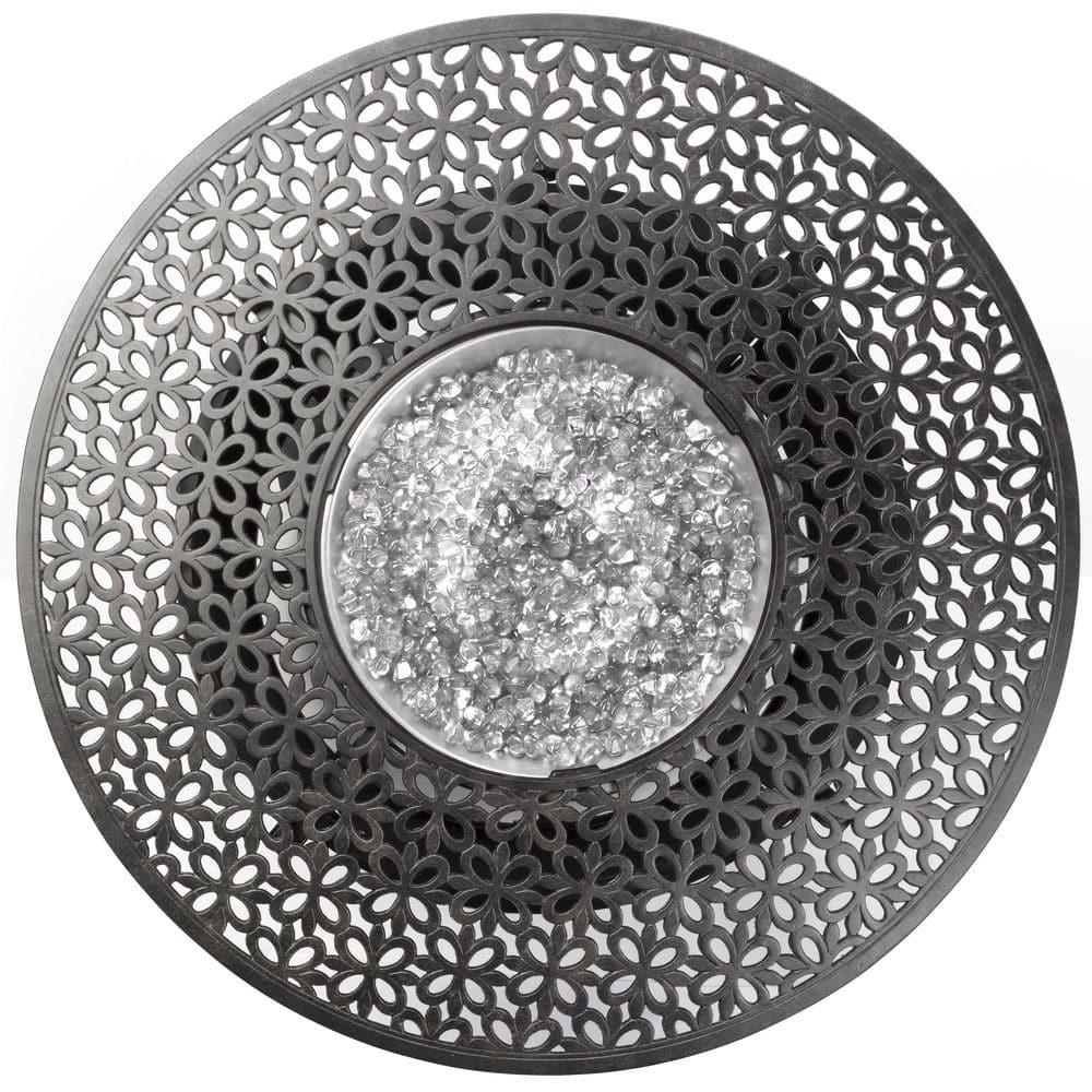 Alfresco Home Margherita 48" Cast Aluminum Propane Gas Fire Pit in Antique Fern