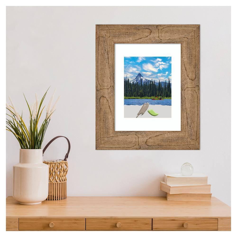 Amanti Art Owl Brown Wood Picture Frame Opening Size 11x14 in. (Matted To 8x10 in.)
