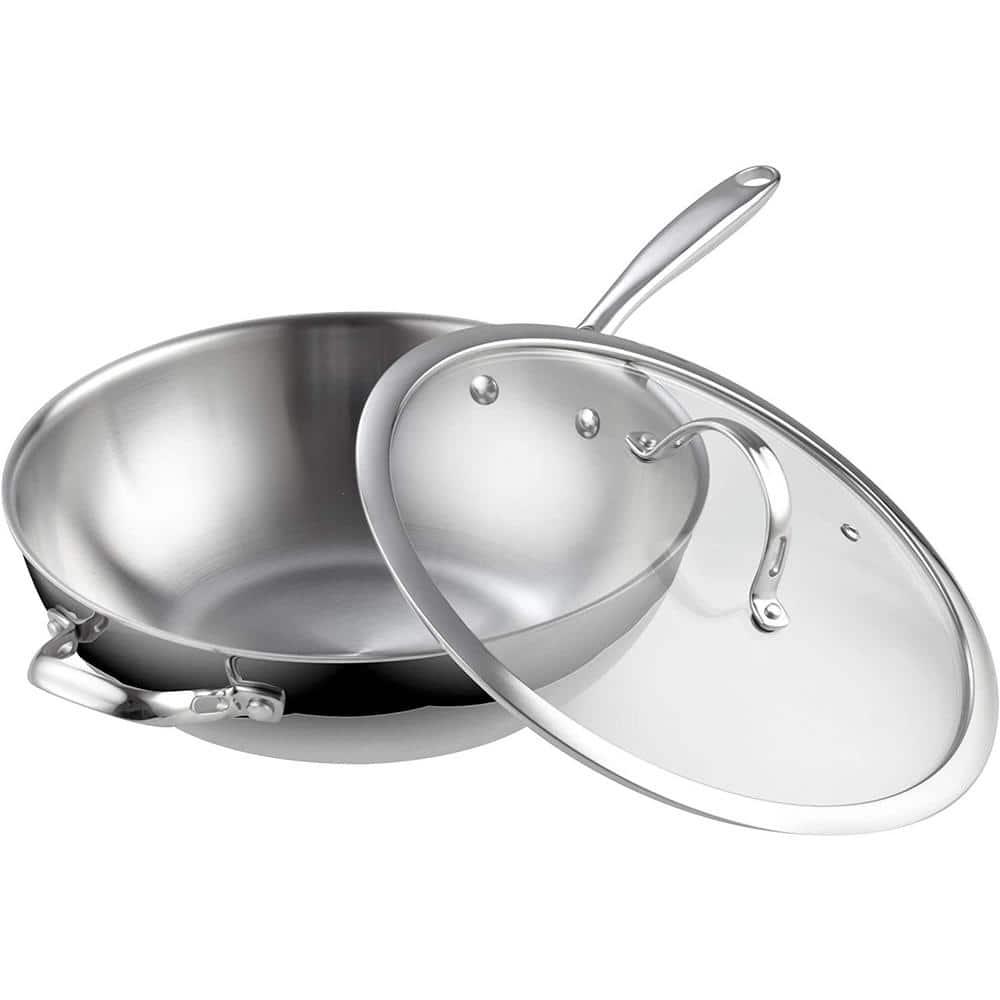 3 Quarts Stainless Steel Saute Pan with Lid