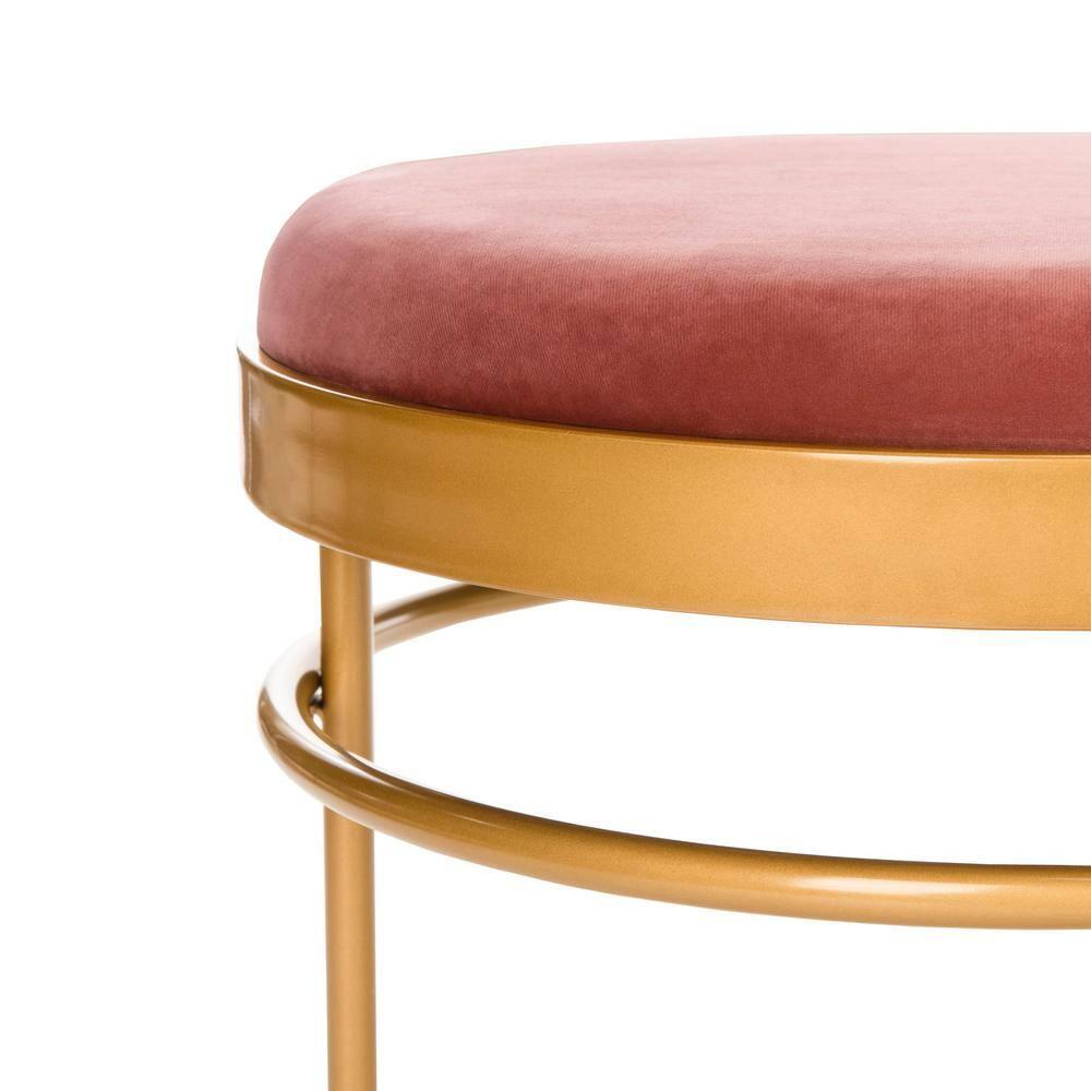 Sylva Oval Bench - BCH6202 - Dusty Rose/Gold - Safavieh