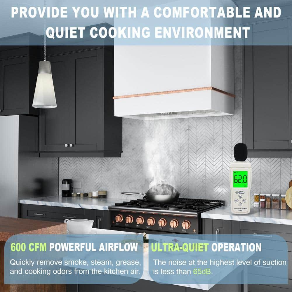 Akicon 36" 600 CFM Ducted (Vented) Wall Range Hood