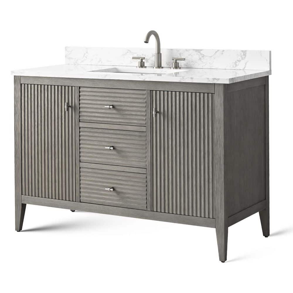 48'' Single Bathroom Vanity with Engineered Marble Top