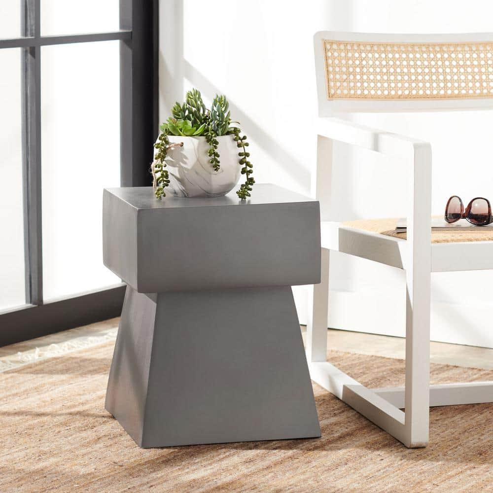 Zen Accent Stool - Indoor/Outdoor - VNN1000 - Gray - Safavieh