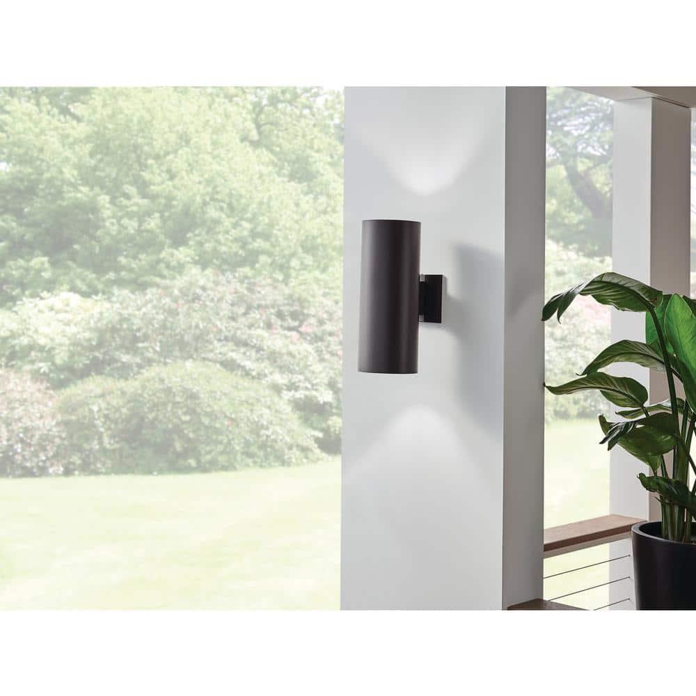 Kichler 2 -Light 15-in H Bronze Hardwired Outdoor Wall Light