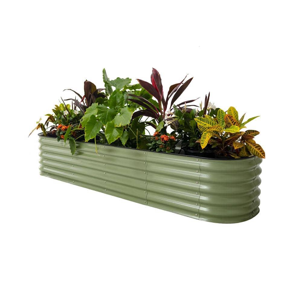17" Tall 9 In 1 Modular Metal Outdoor Raised Garden Bed