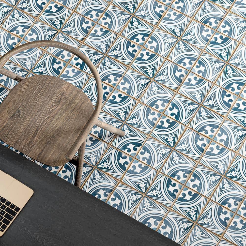 Casablanca 5" x 5" Ceramic Patterned Floor Use Tile