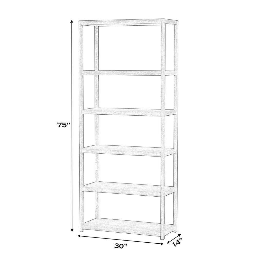 Butler Specialty Company Lark 5 Tier 30Wx75H Etagere Bookcase - Light Brown