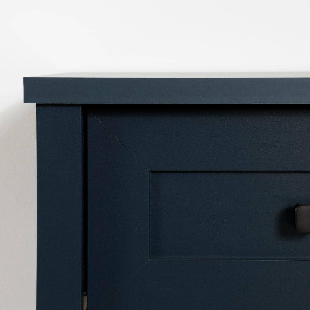 Farnel End Table Navy Blue - South Shore: Laminated Particle Board, 22.5" High, CARB Certified