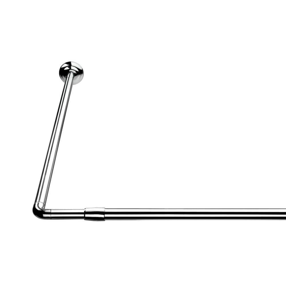 102.36'' L-Shaped Fixed Shower Curtain Rod