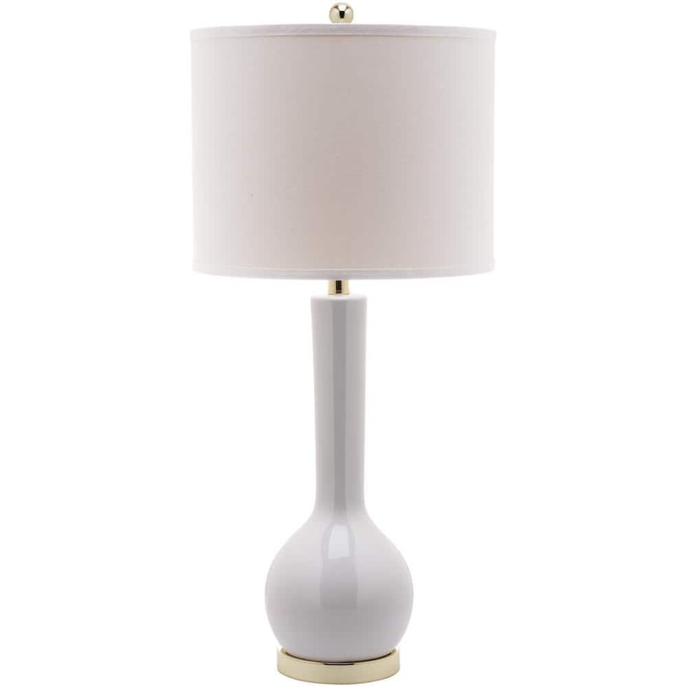Mae Long Neck Table Lamp - 30.5 Inch Height - LIT4091 - White - Safavieh