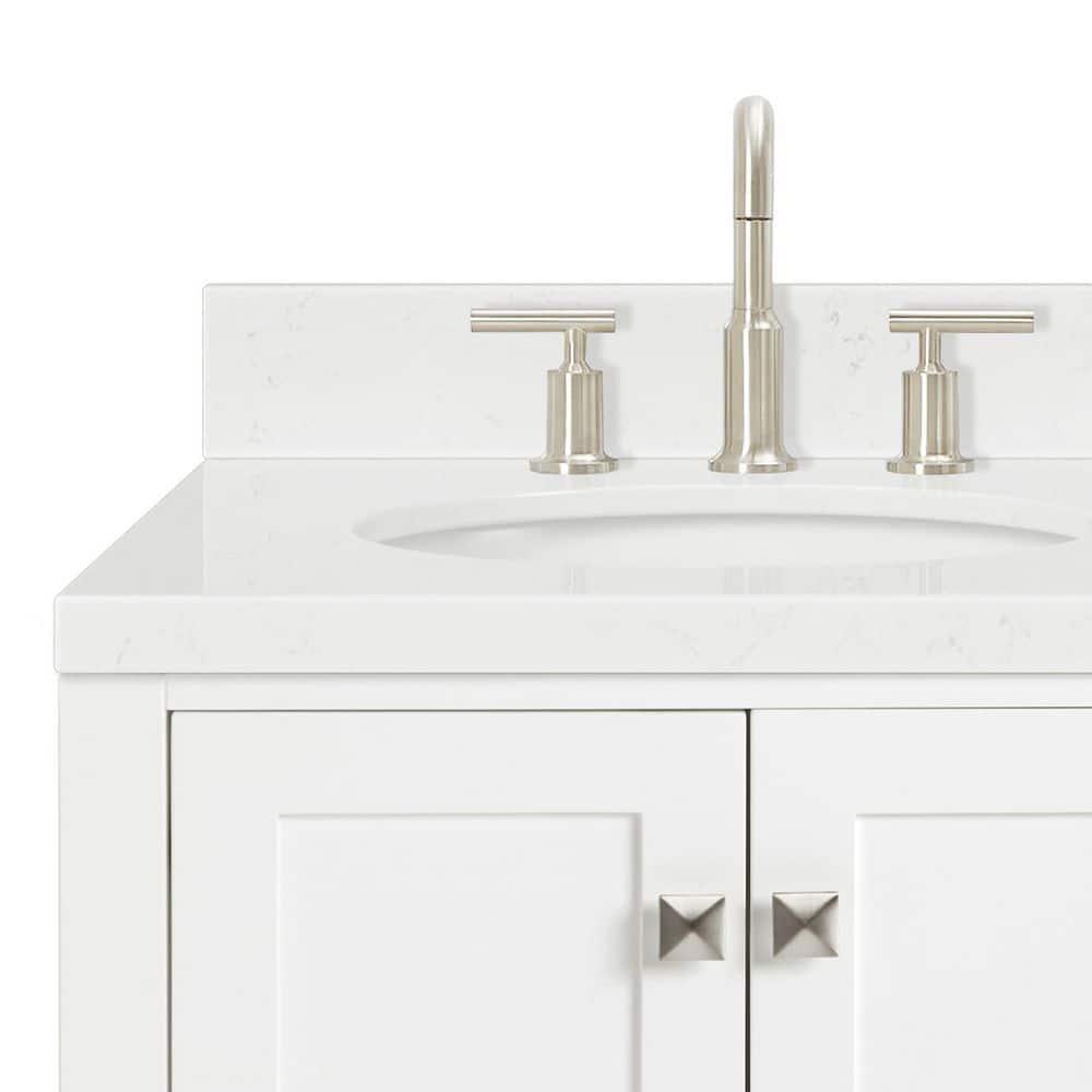 Ariel A036slcqovo Cambridge 36" Free Standing Single Basin Vanity Set - White