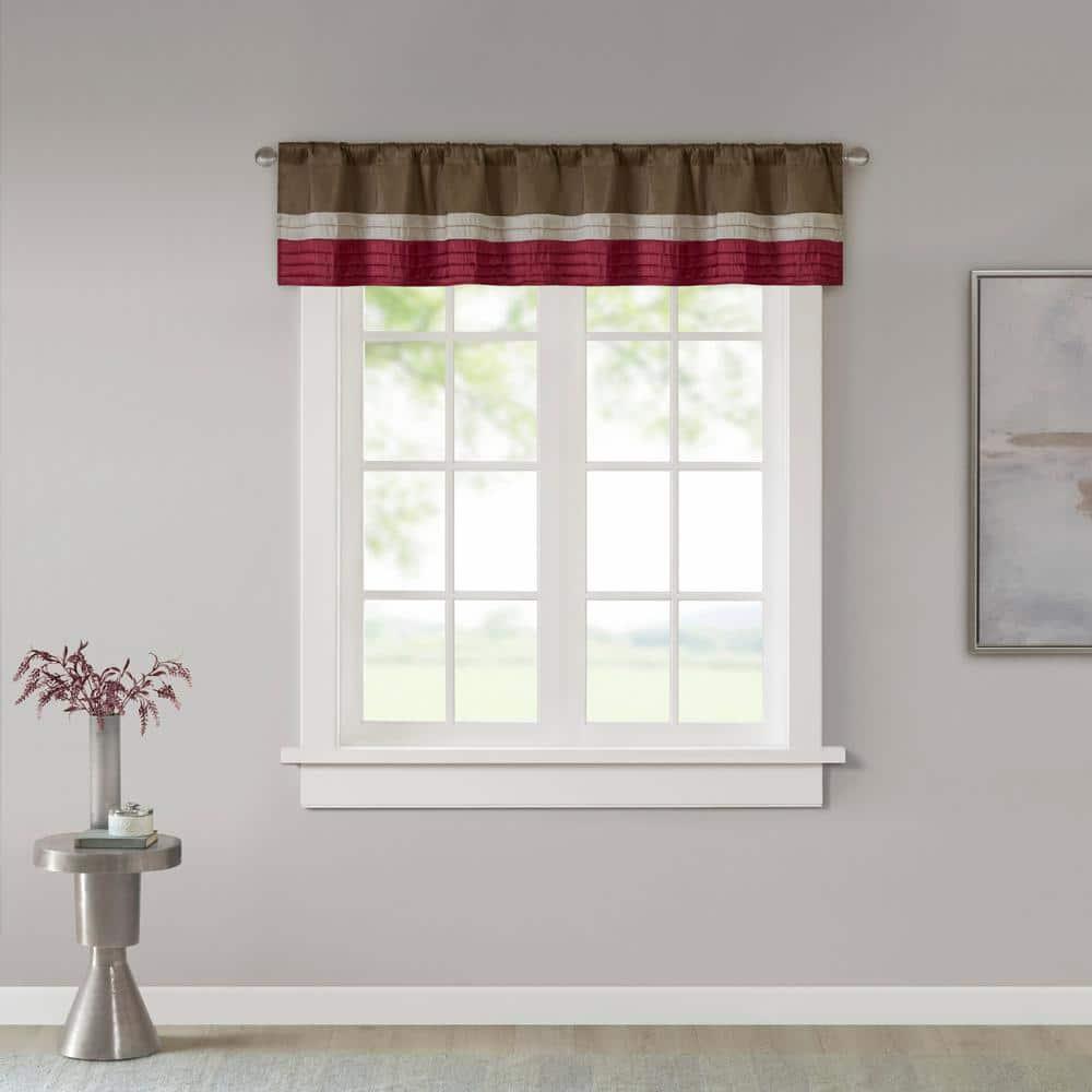 Madison Park Amherst Polyoni Pintuck Single Window Valance