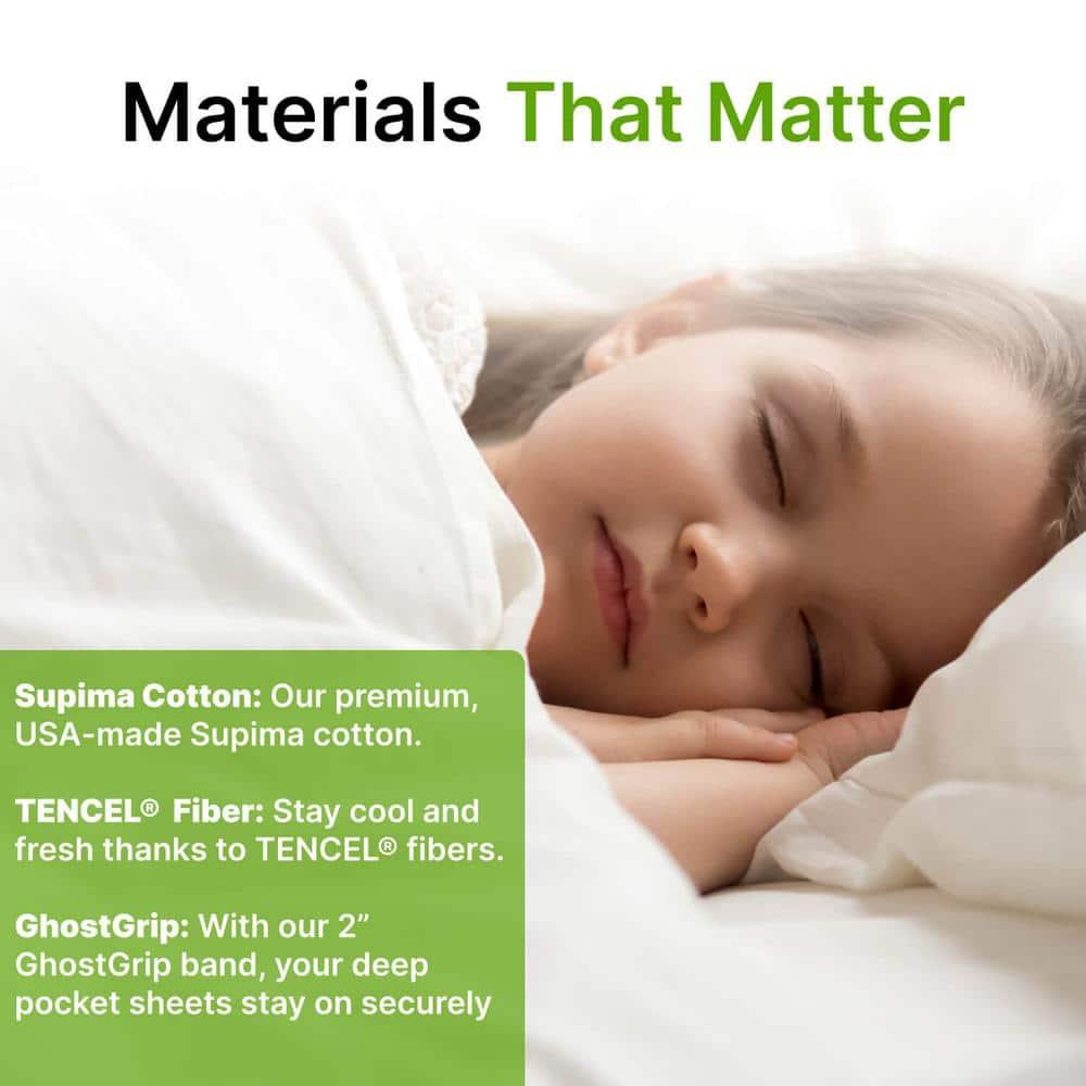 GhostBed Luxury Cooling Supima Cotton and Tencel Sheet Set