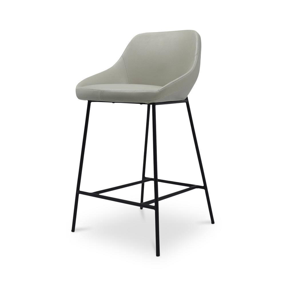 Shelby 19" Beige Faux Leather Contemporary Counter Stool