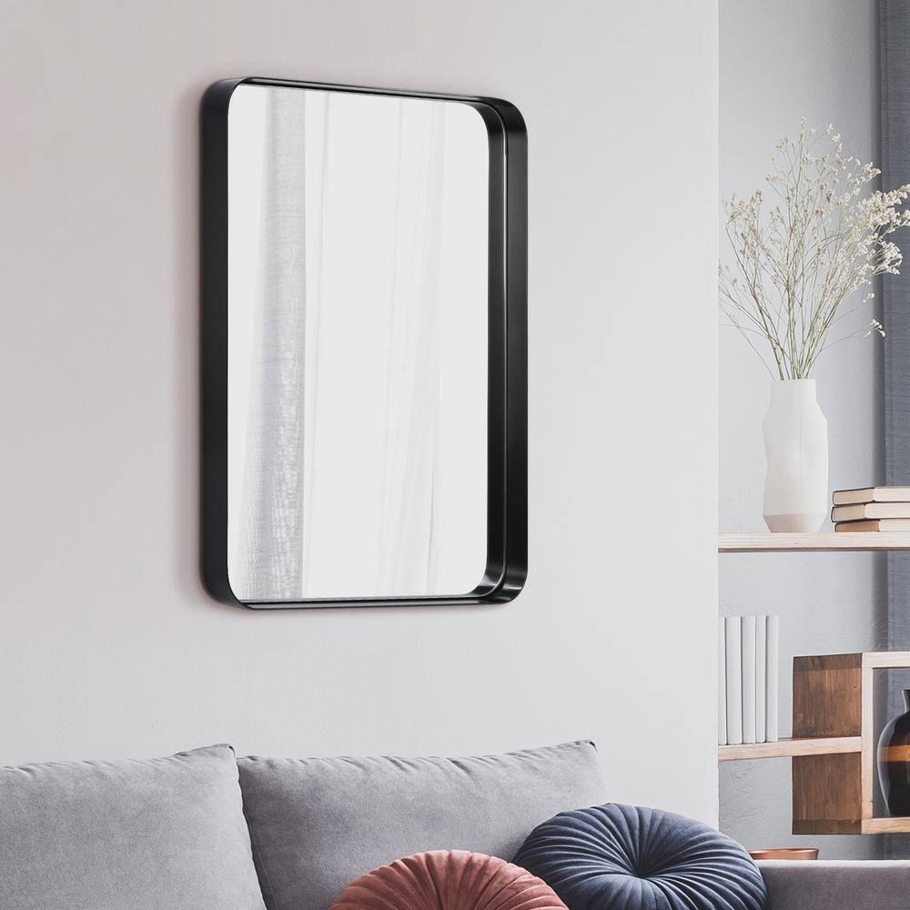 Ultra Brushed Black Stainless Steel rectangular Wall Mirror
