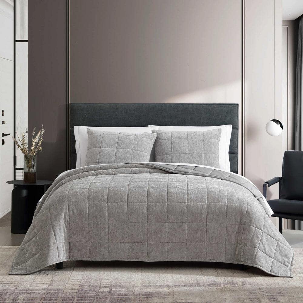 Vera Wang Vera Wang Chenille Box Solid Reversible Quilt Set